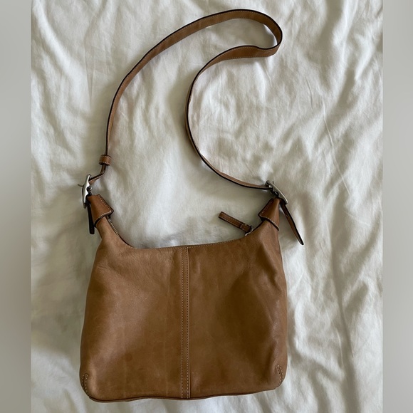 VINTAGE Y2K COACH SADDLE LEATHER CROSS-BODY BAG HOBO PURSE 9566 - Picture 5 of 9